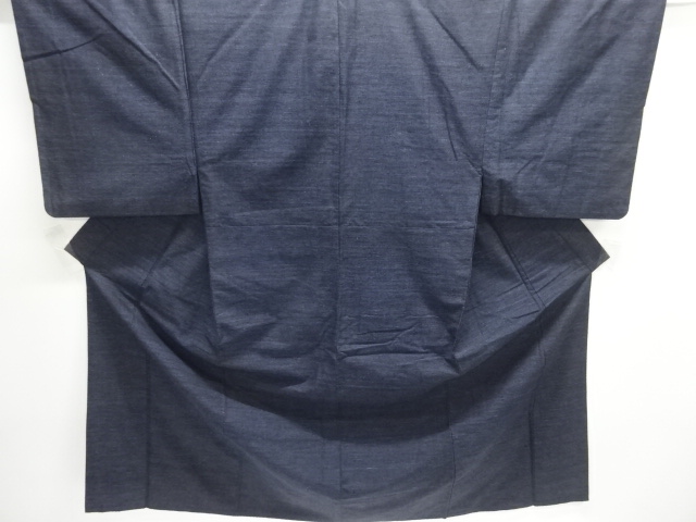 本場結城紬男物着物アンサンブル・長襦袢・兵児帯セット(杢)(長身キングサイズ)